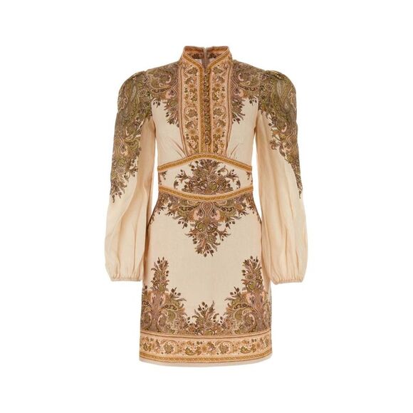 ZIMMERMANN Dresses & Skirts - ZIMMERMANN Embroidered Linen Natura Mini Dress